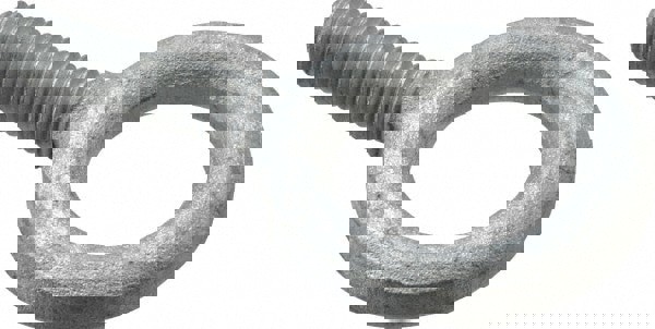 Fixed Lifting Eye Bolt: Without Shoulder, 1,400 lb Capacity, 3/8-16 Thread, Grade C-1035 Forged Steel